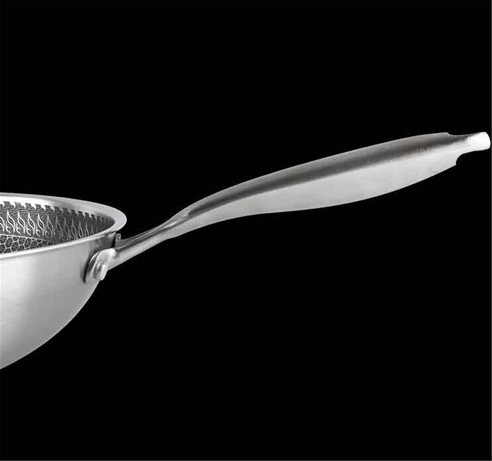 Amazon｜304ステンレス鋼フラットフライパン、ハニカム形状